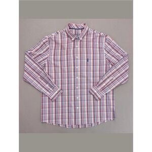 Johnnie-O Prep-formance Plaid Stretch Button Down Shirt Large